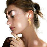 Star Lightning Stainless Steel Drop Earrings